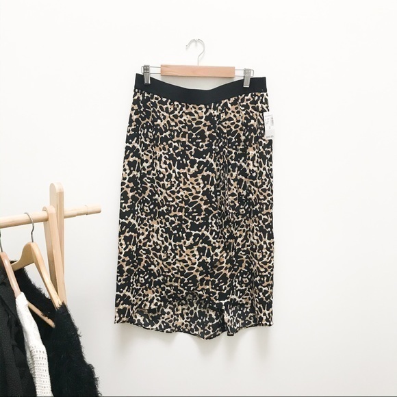 Dressbarn Leopard Midi Skirt - Picture 1 of 4